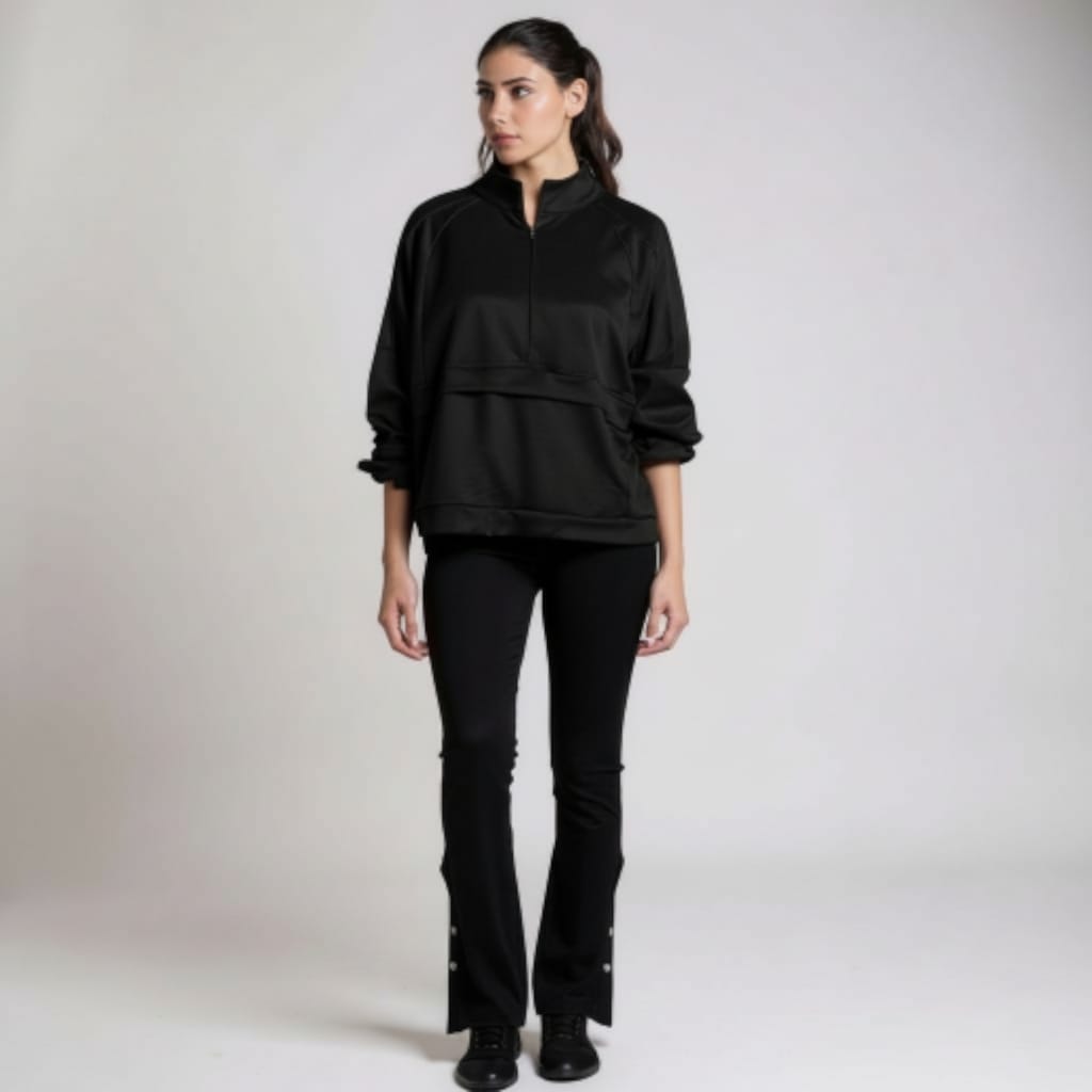 Quarter Zipped Hoodie 